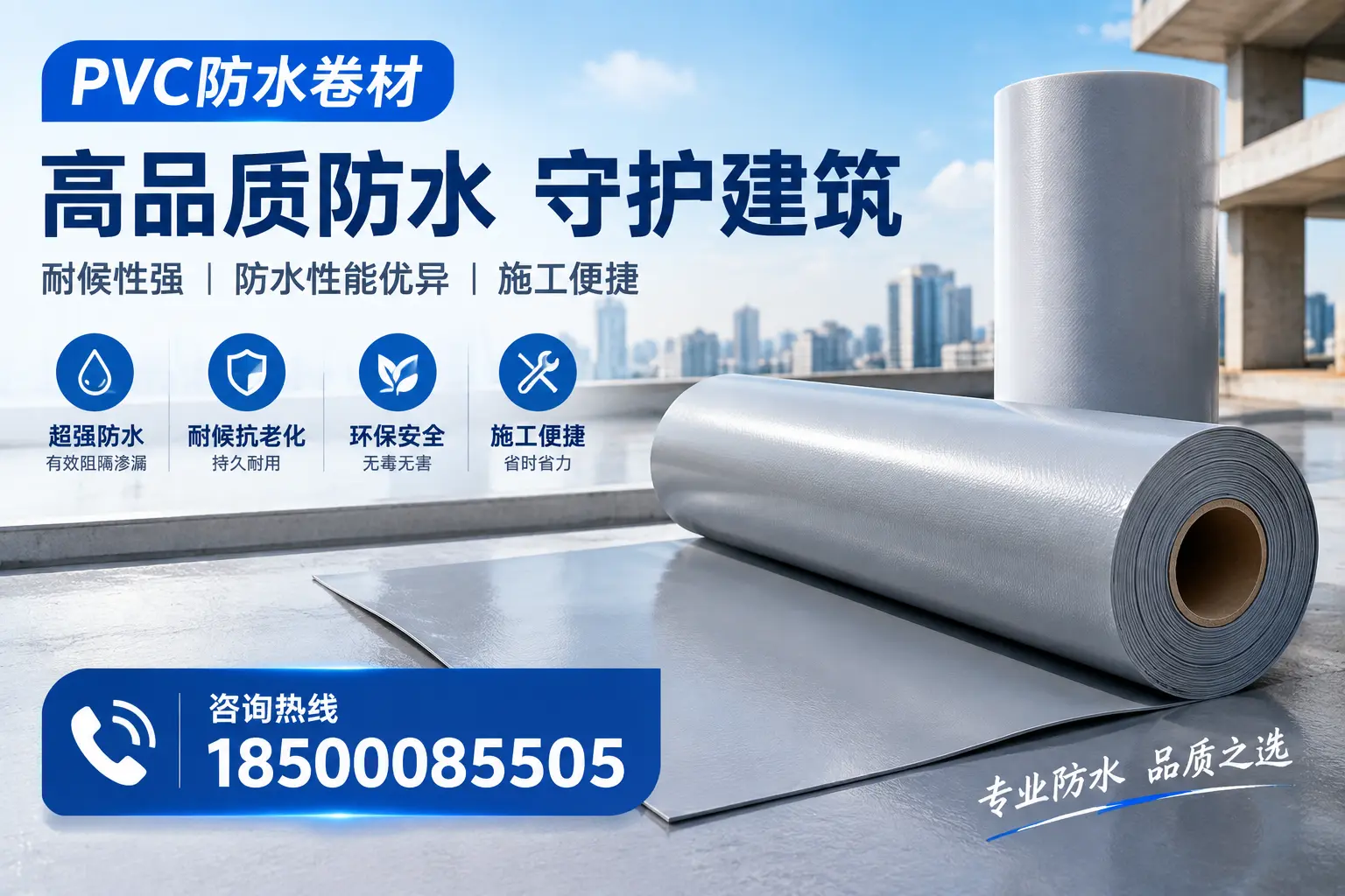PVC防水卷材的防水效果评测,适合伊春的科学依据